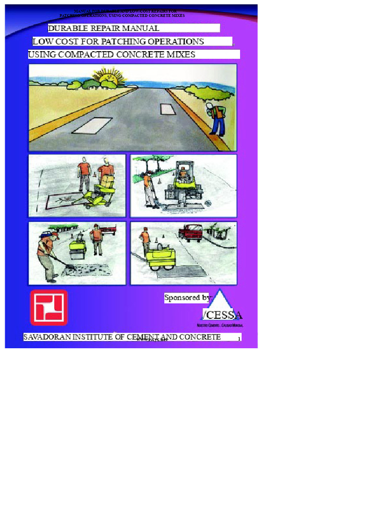 Low-Cost Pothole Repair Manual | PDF | Road Surface | Concrete