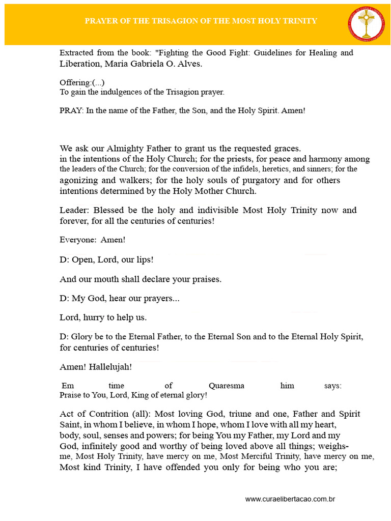 Trisagion Prayer for the Holy Trinity | PDF | God The Father | Trinity
