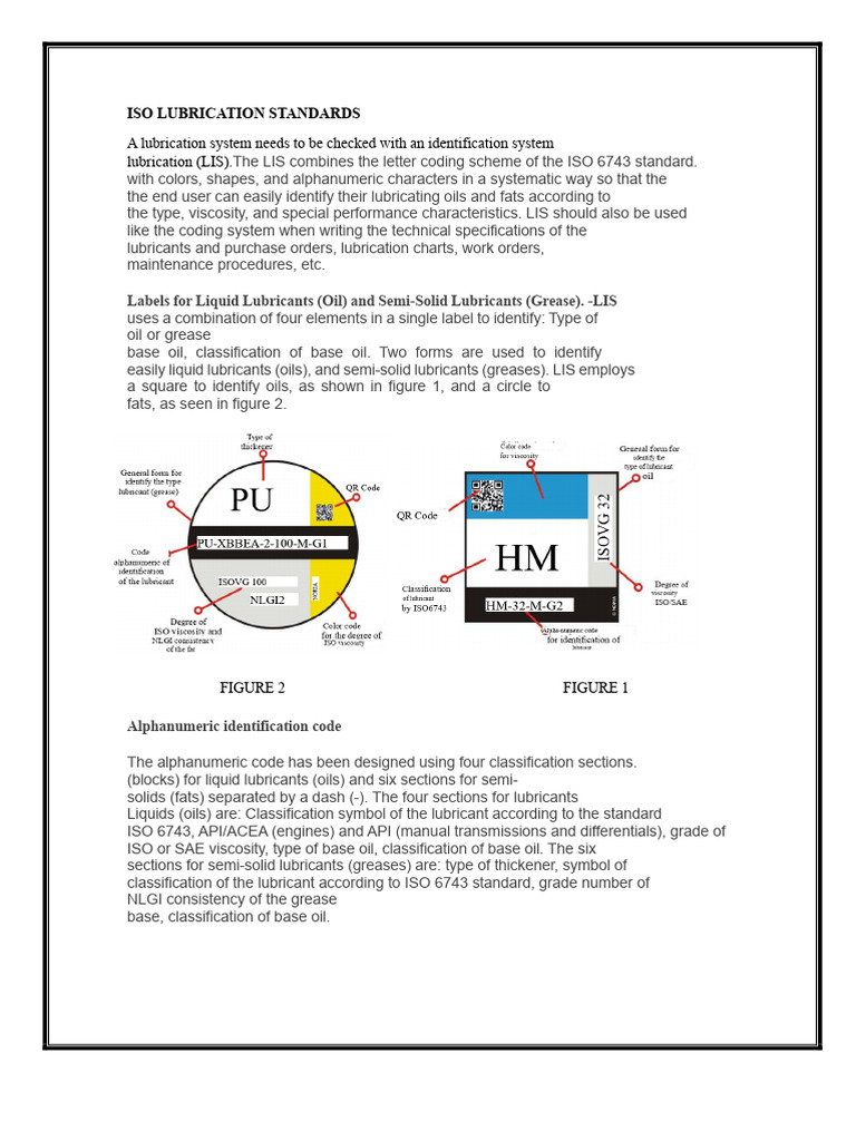 ISO Lubrication Identification Standards | PDF | Lubricant | Oils