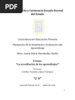 LA ACREDITACIÓN DE LOS APRENDIZAJES