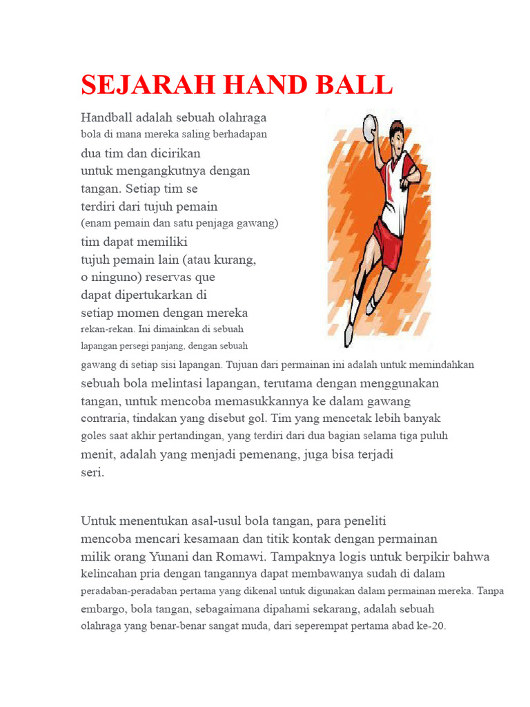 Sejarah dan Aturan Handball | PDF