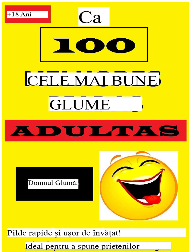 Cele 100 Cele Mai Bune Glume Pentru Adulți - Mr. Joke | PDF