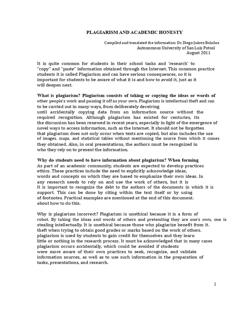 Understanding Plagiarism and Academic Integrity | PDF | Plagiarism