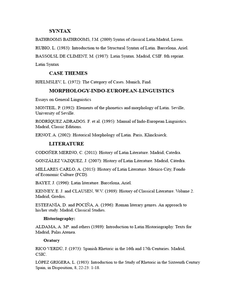 Bibliography Latin Oppositions Theory | PDF