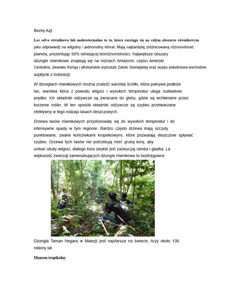 Biomy Azji | PDF