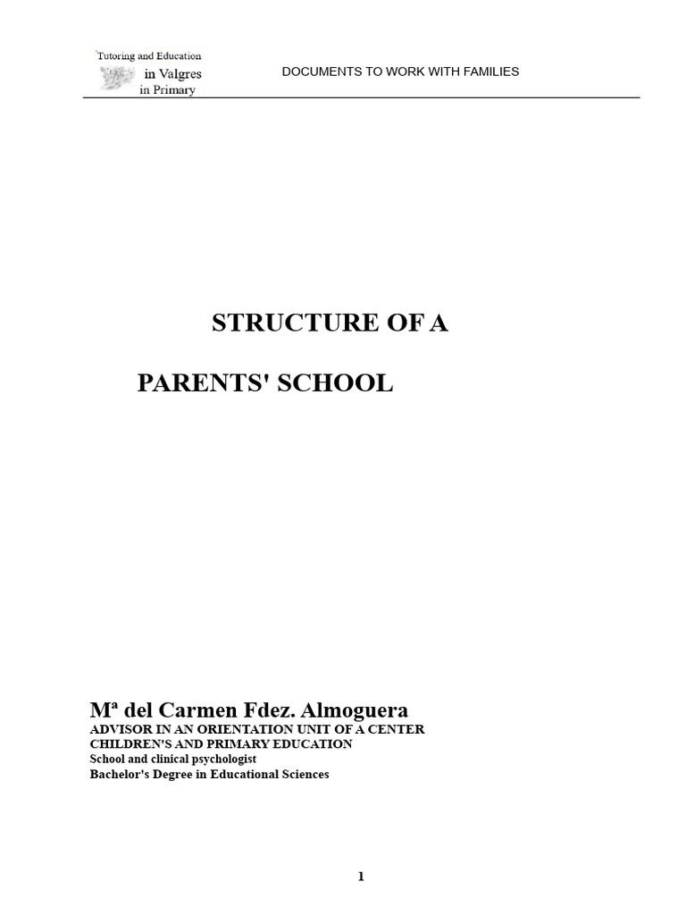 Parents' School Program Structure Guide | PDF | Behavioural Sciences ...