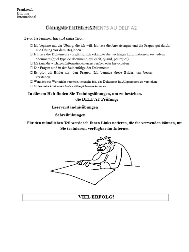 Übungsheft DELF A2 | PDF