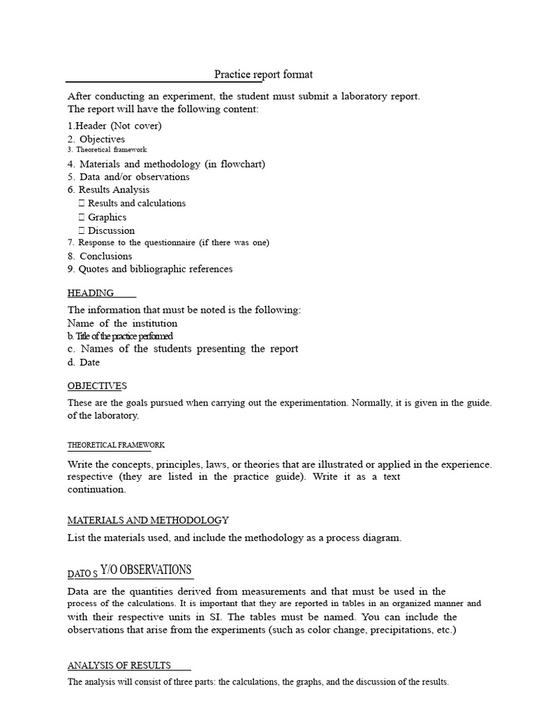 Laboratory Report Format | PDF | Methodology | Citation