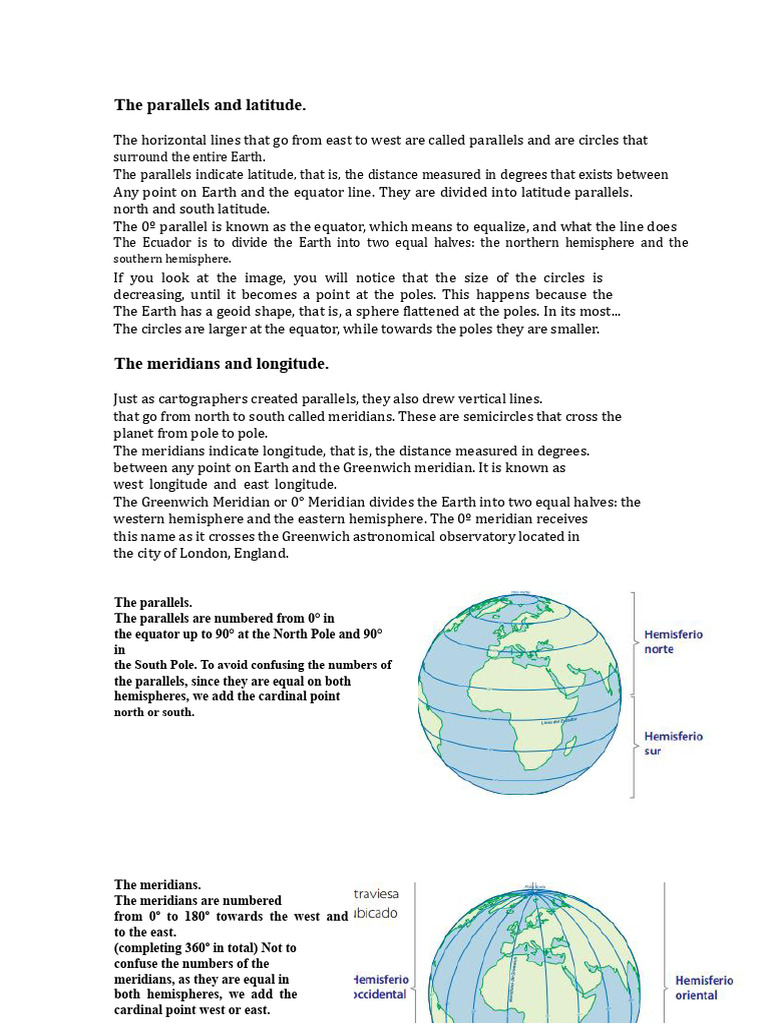 Understanding Parallels and Meridians | PDF | Longitude | Latitude