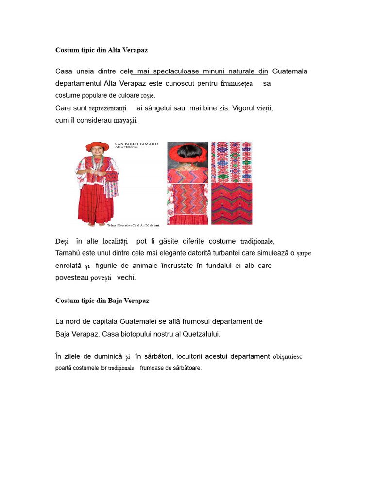 Costum Tipic Din Alta Verapaz | PDF