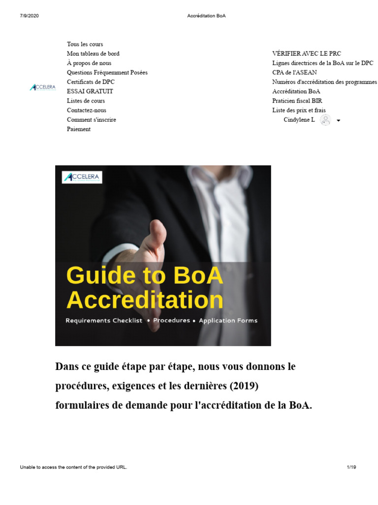 1 - Étapes Pour L'accréditation de La BoA PDF | PDF | Banques ...
