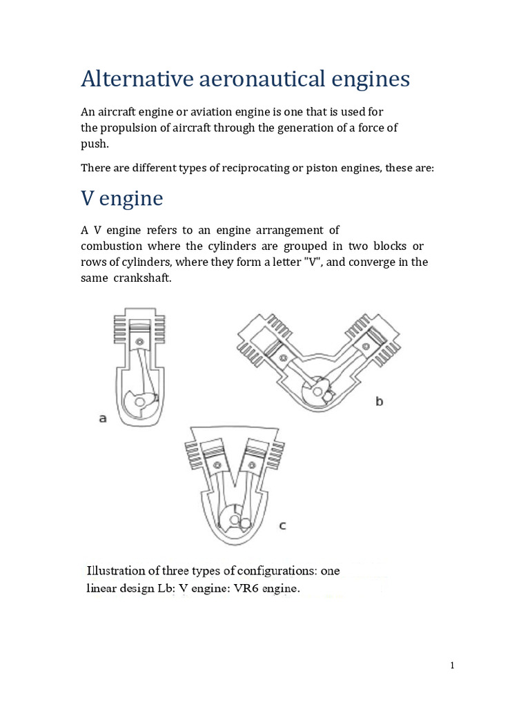 Types of Alternative Aircraft Engines | PDF | Rotating Machines ...