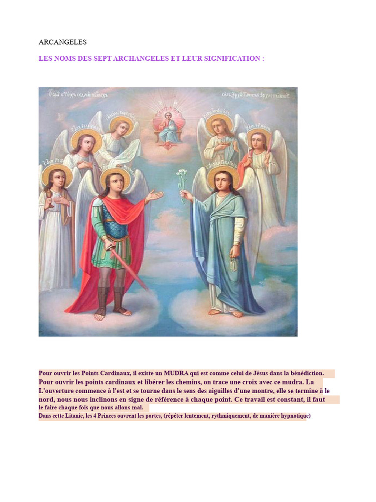 Archanges et Points Cardinaux | PDF