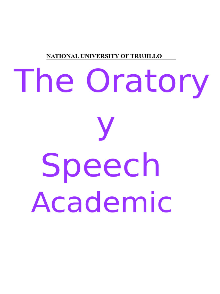 Oratory and Academic Discourse Overview | PDF | Rhetoric | Public Speaking