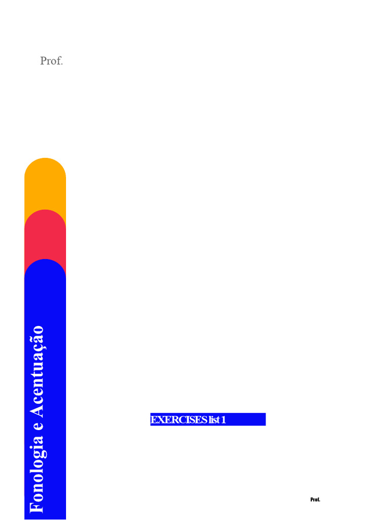 Phonological and Accentuation Exercises | PDF | Consonant | Stress ...