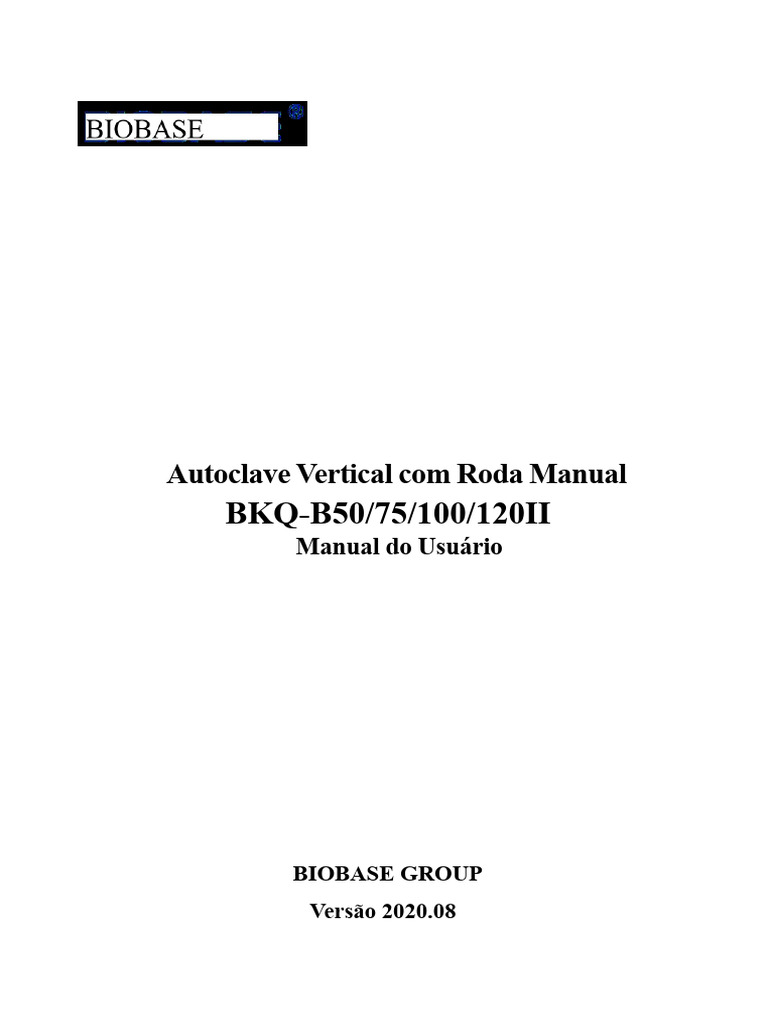 Manual da Autoclave Vertical BKQ-B50/75/100/120II | PDF | Esterilização ...