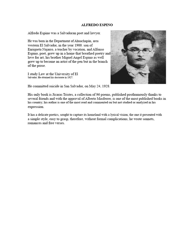 Salvadoran Literary Figures Overview | PDF