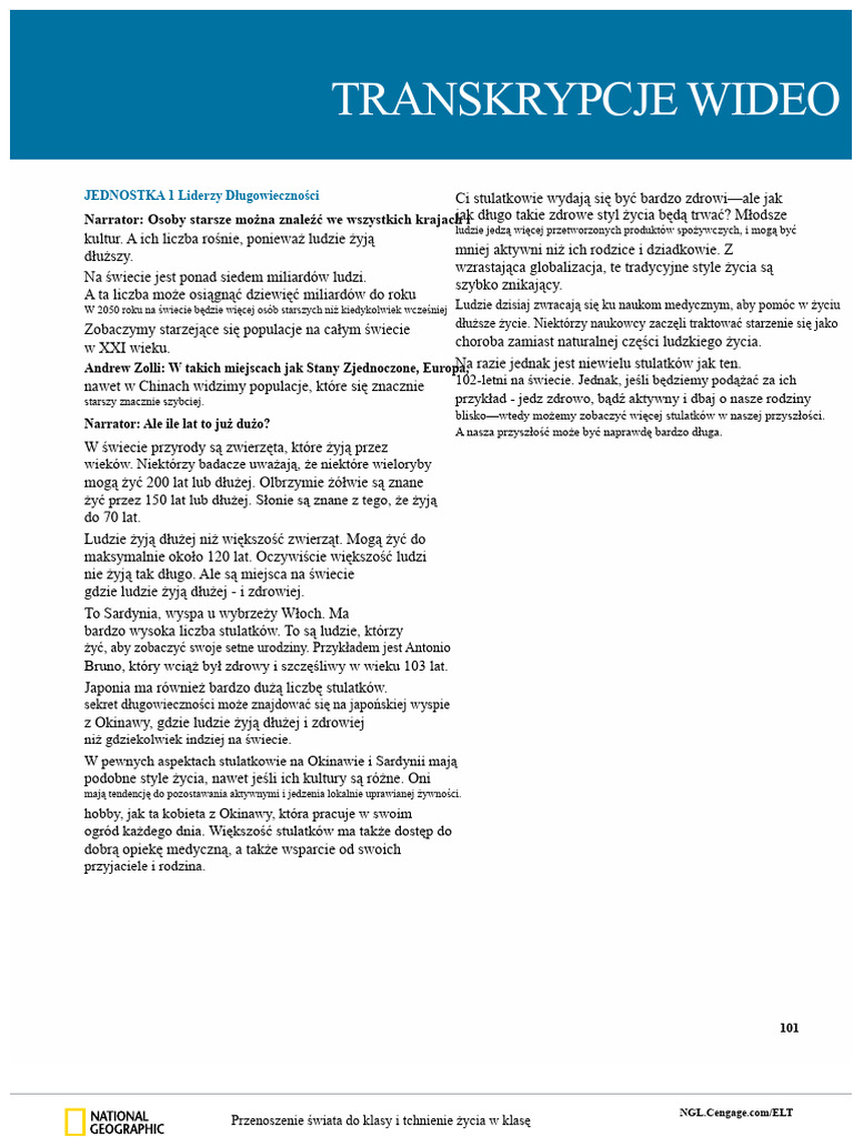 Scenariusze Wideo Pathways RW Poziom 2 | PDF