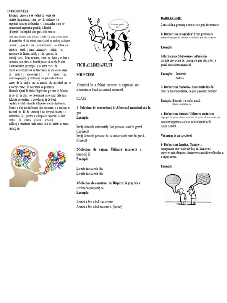 Barbarism Și Solecism Triptic 2 PDF | PDF
