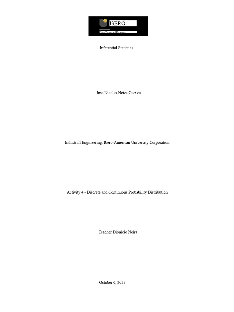 Probability Distributions Workshop Guide | PDF | Probability ...