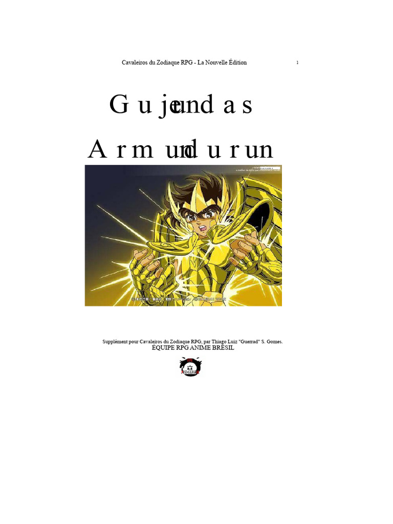 Supplément Armures pour RPG CDZ | PDF