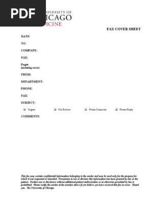 Fax Cover Sheet