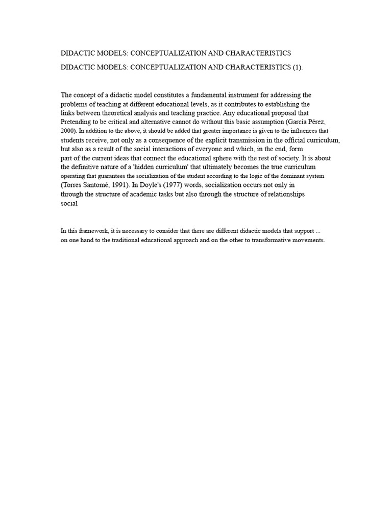 Understanding Didactic Models | PDF | Knowledge | Conceptual Model