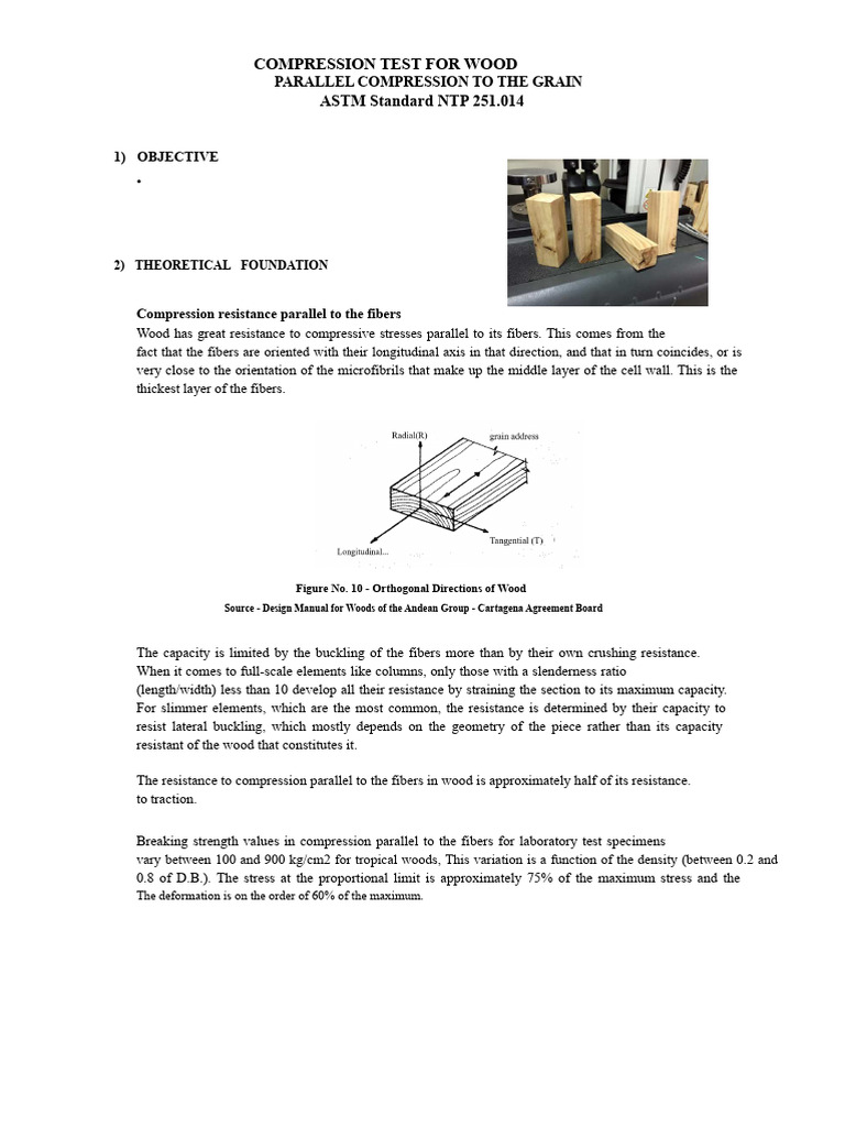 Wood Compression Test Overview | PDF | Deformation (Engineering ...