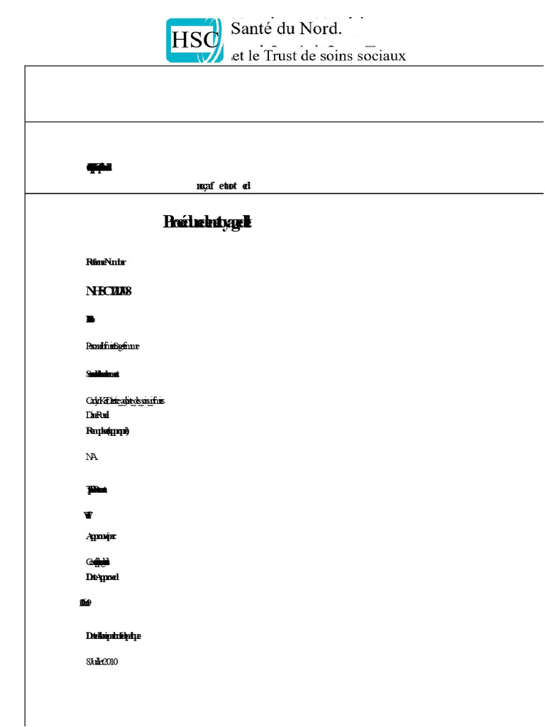 Procédure de Nettoyage de Lit NHSCT | PDF