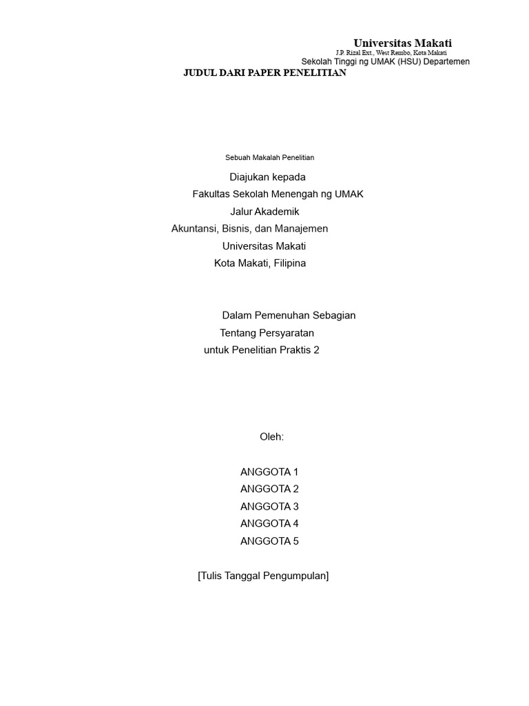 Format Imrad Format Baru Untuk Pr2 | PDF