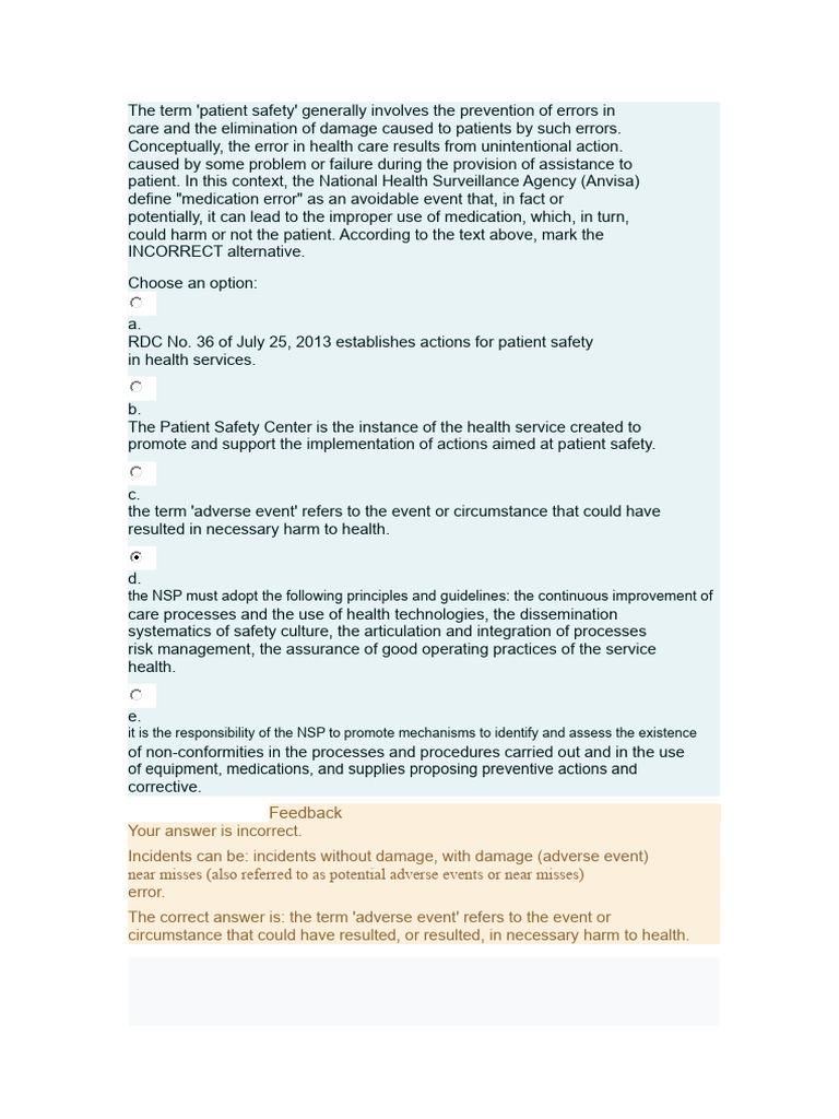 Understanding Medication Errors and Patient Safety | PDF | Patient ...
