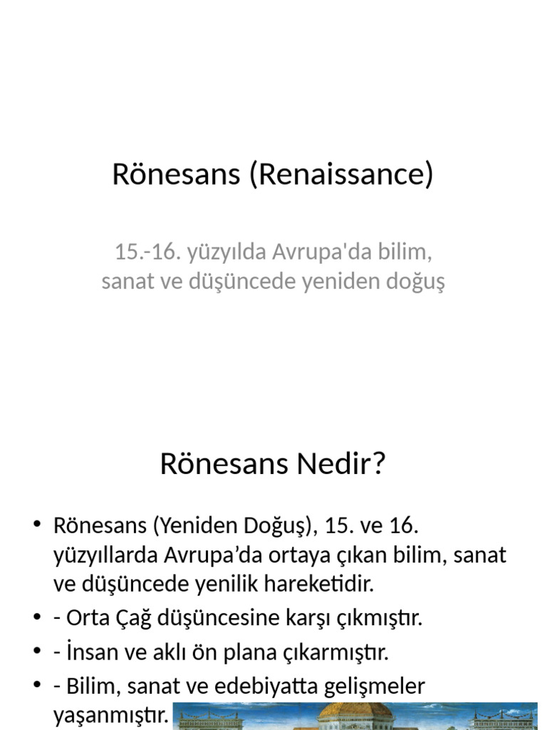 Ronesans Sunum | PDF