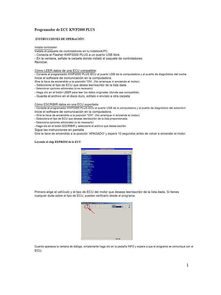 Manual KWP2000 PLUS en Español | PDF | Arranque | Industria automotriz