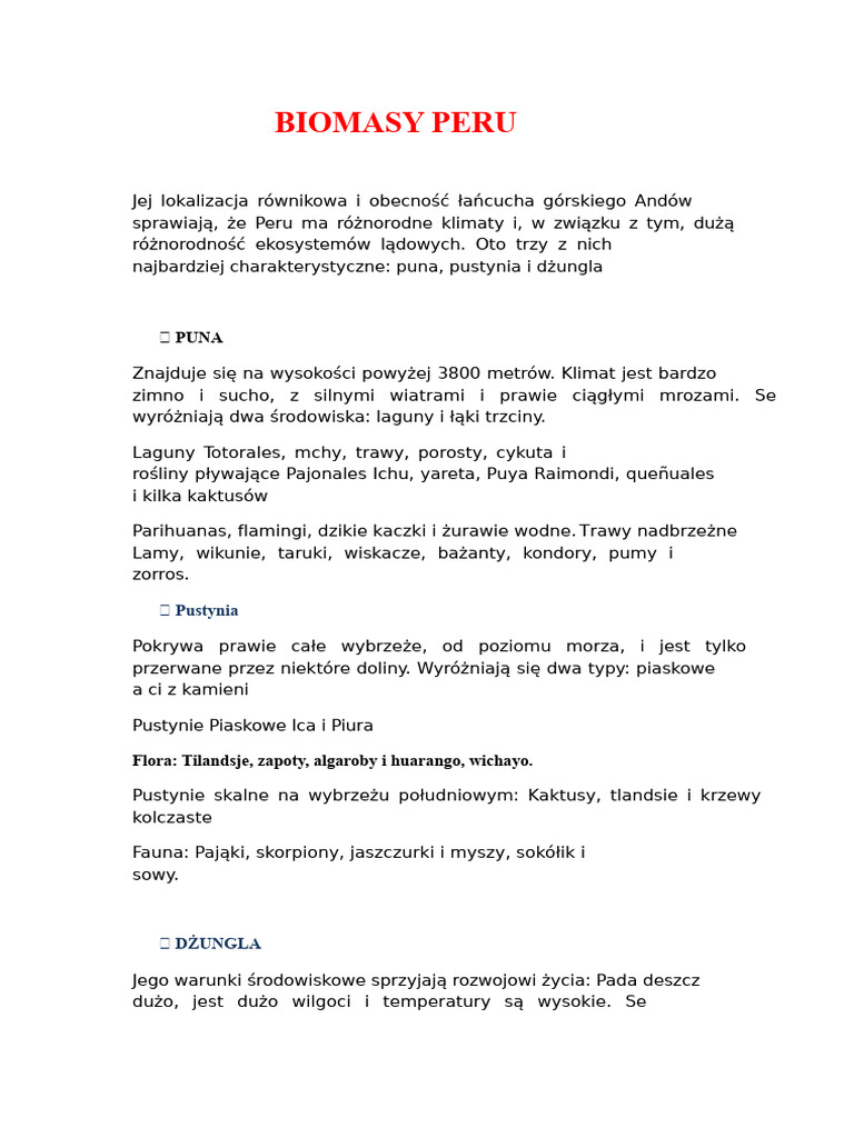 Biomy Peru | PDF