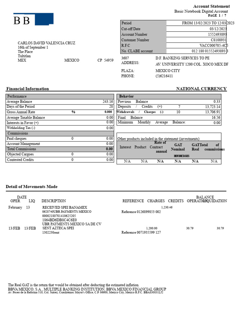 Digital Account Statement Summary | PDF | Banks | Deposit Account