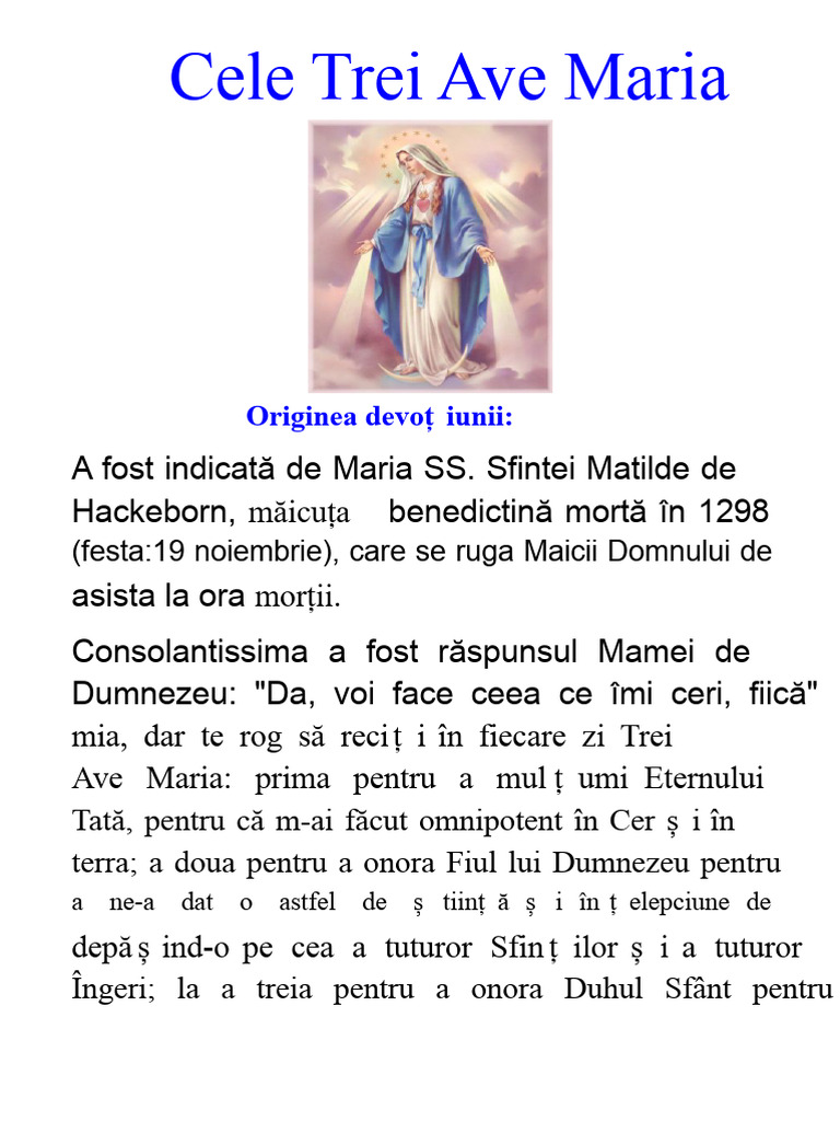 Cele Trei Ave Maria | PDF