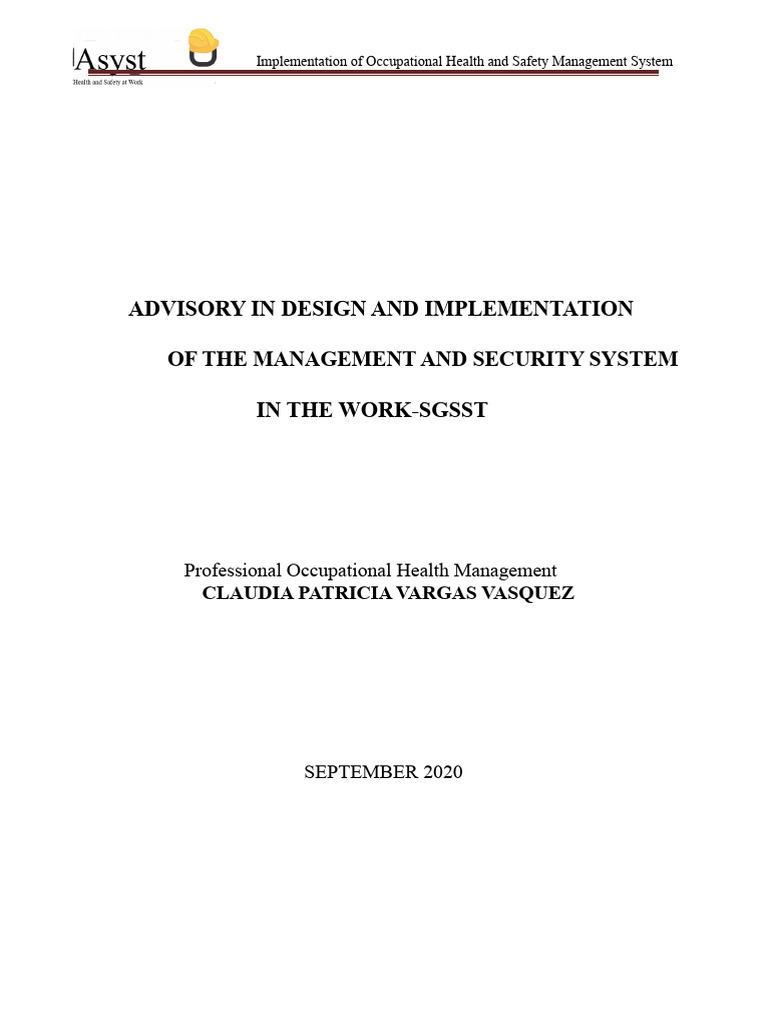 Occupational Health & Safety System Proposal | PDF | Occupational ...