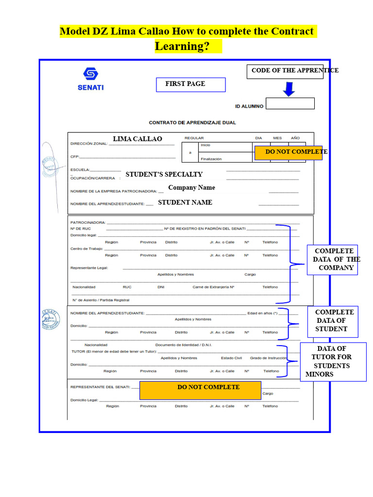 How To Complete The Dual Learning Contract | PDF