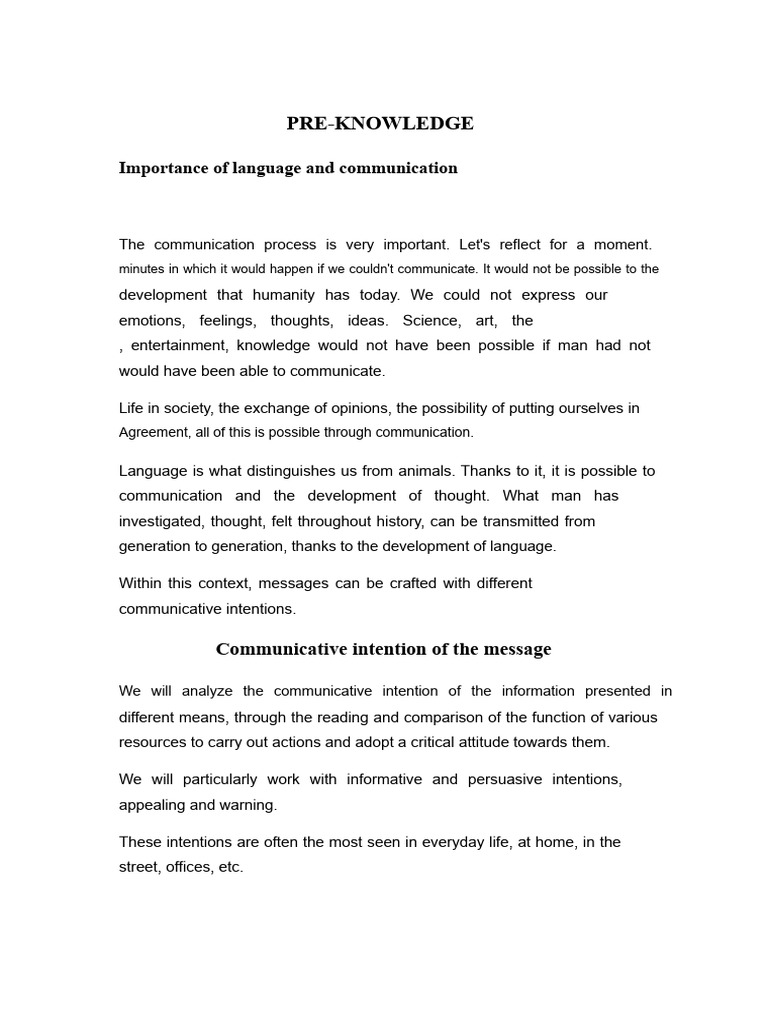 Understanding Communicative Intentions | PDF | Communication | Intention