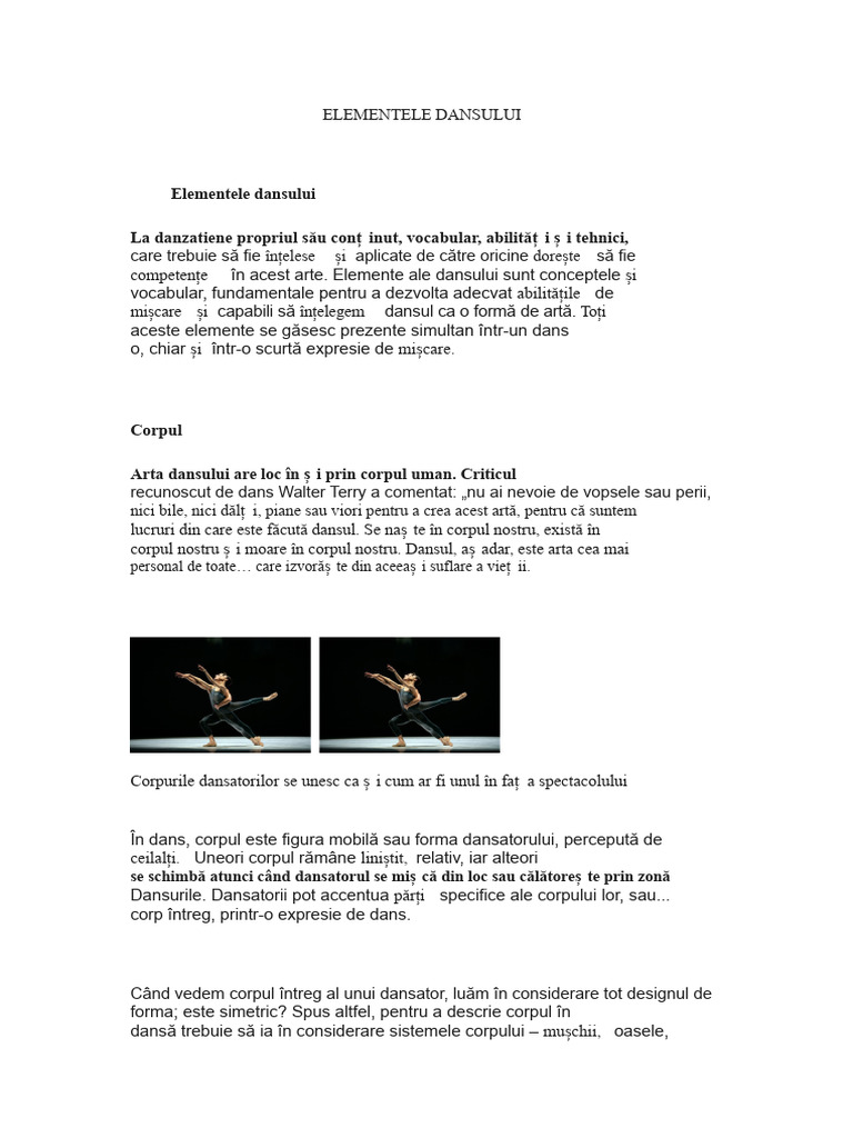 Elementele Dansului | PDF