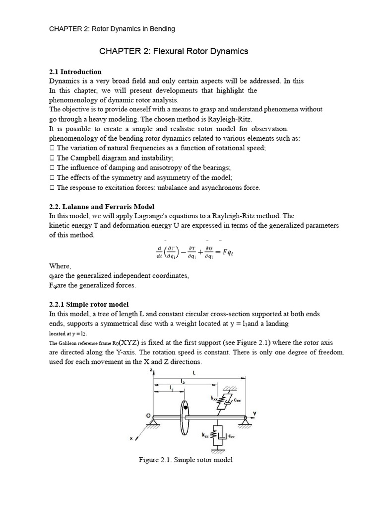 CHAPTER 2 Flexural Rotor Dynamics | PDF | Bending | Rotation