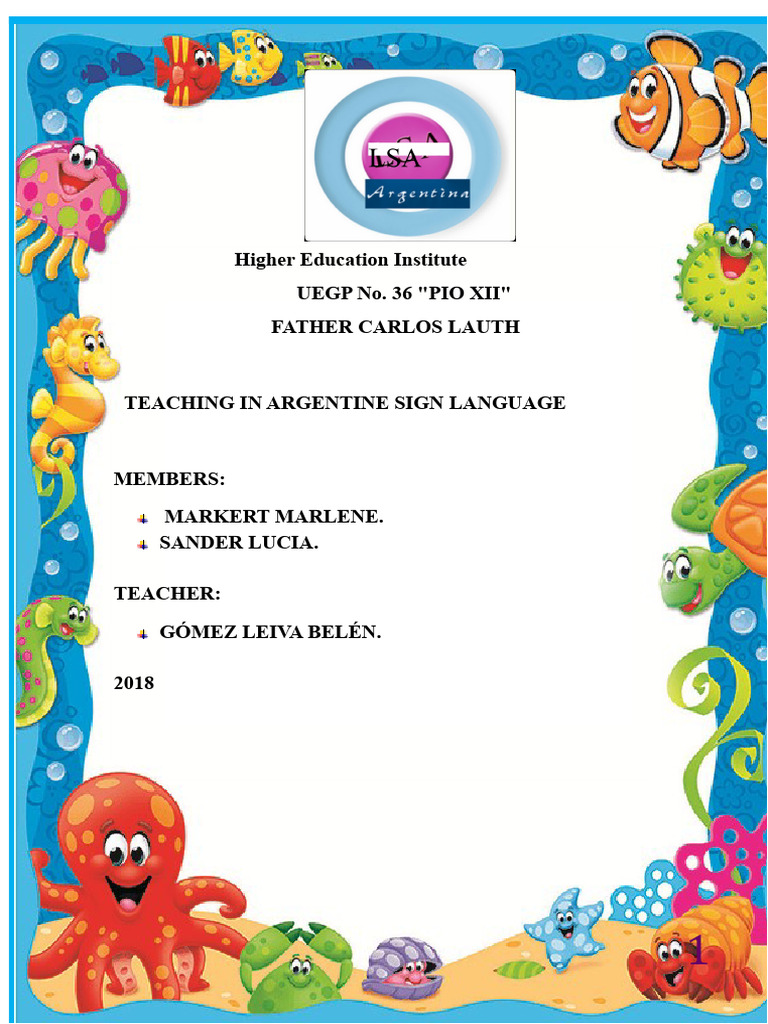 Teaching Aquatic Animals in Sign Language | PDF | Sign Language | Knowledge