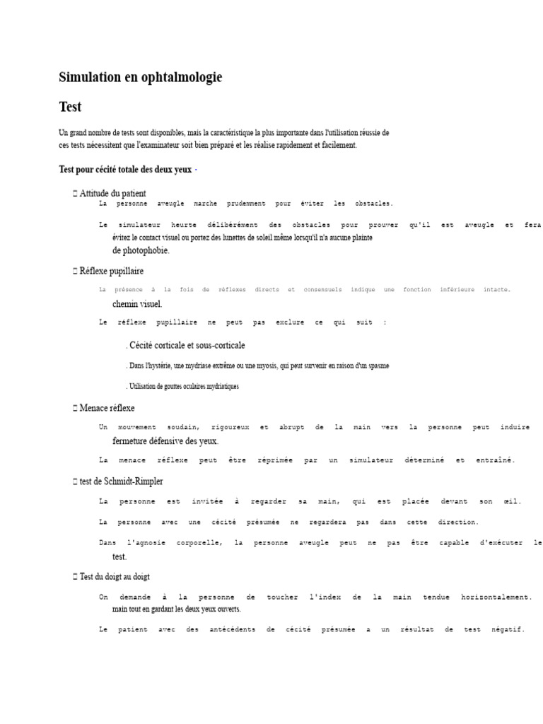 Lunettes de simulation en ophtalmologie | PDF | Œil humain | Déficience ...