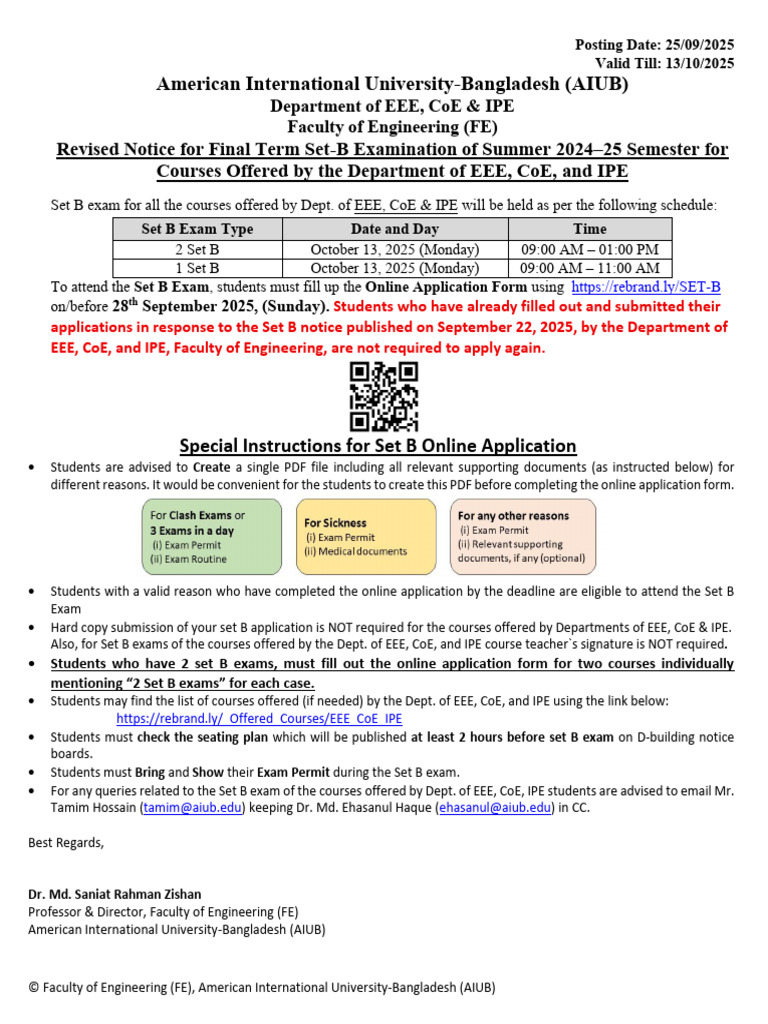 Eee Coe Ipe Set B Revised Notice (Final) Summer 2024 25 v2 | PDF