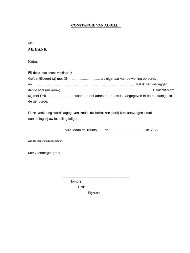 VERBLIJFBEWIJS | PDF