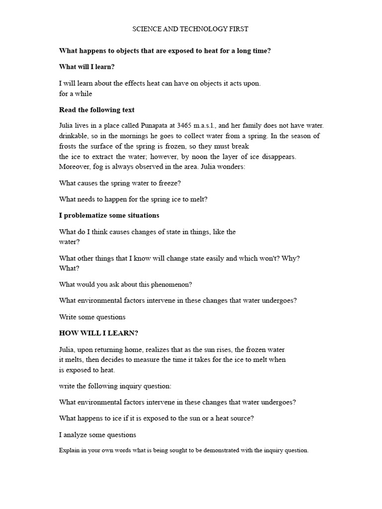 What Happens To Objects That Are Exposed To Heat For A Long Time | PDF ...