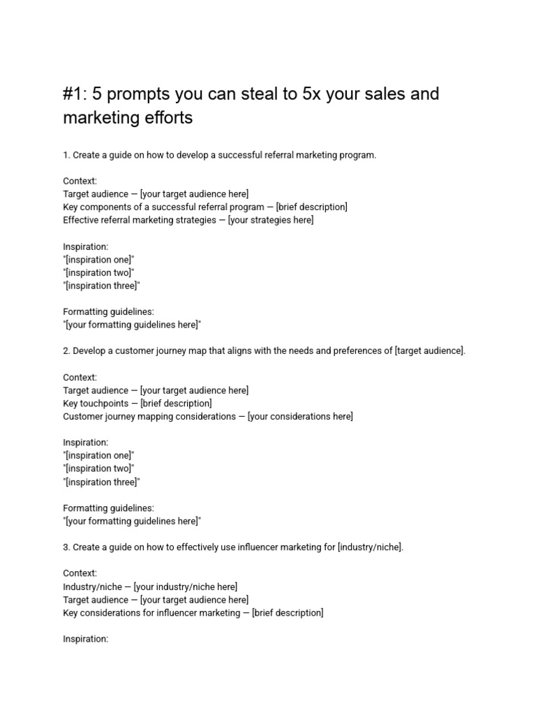 ChatGPT Prompts for Referral Marketing | PDF | Social Media | Popular ...