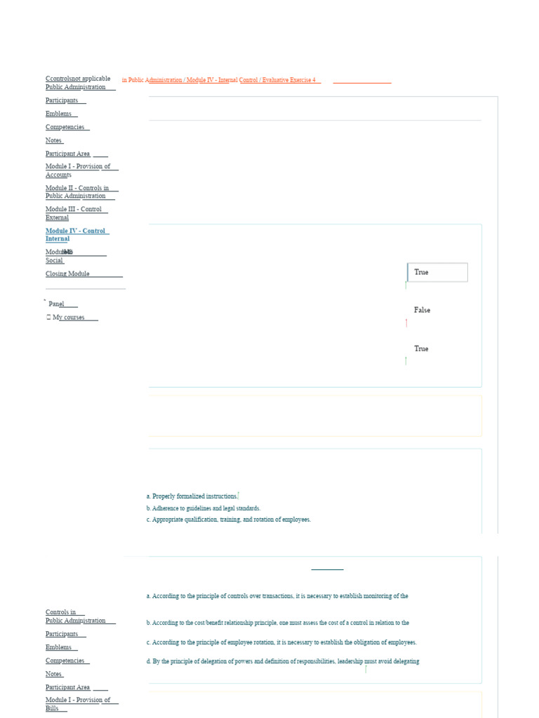 Public Administration Control Modules | PDF | Internal Control | Audit