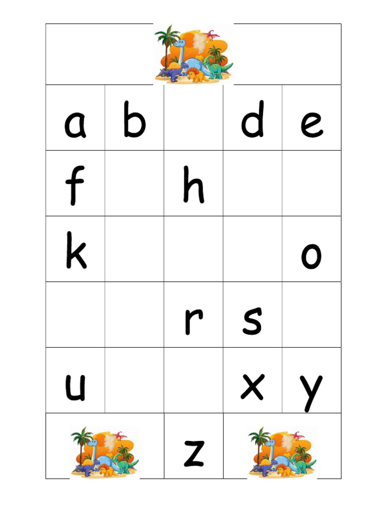 Fill Inthe Blank Lowercase Letters | PDF