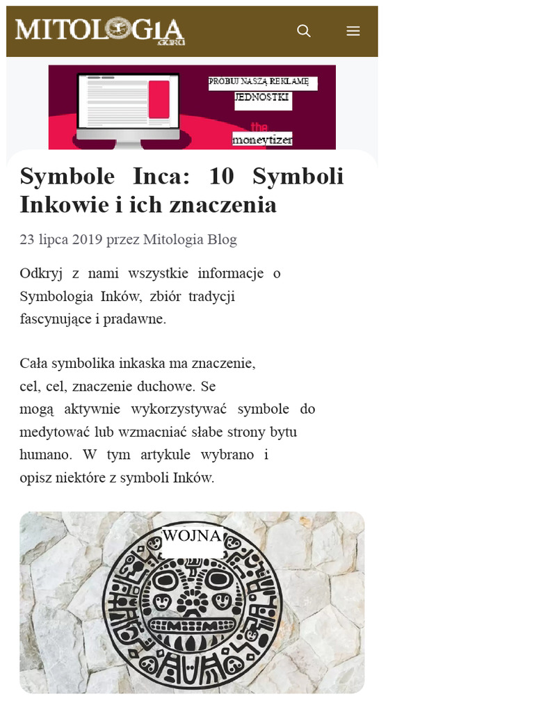 Symbolika Inków 10 Symboli Inków I Ich Znaczenia | PDF